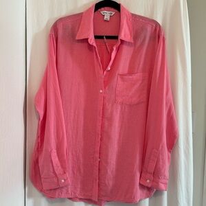 Old Navy Women's Pink Button-Down Shirt